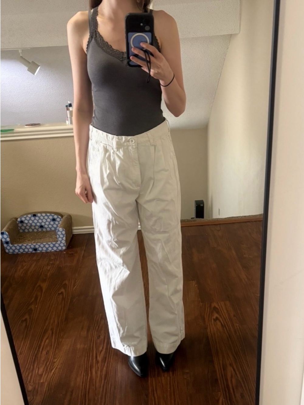 Pistola High-Waist Wide Leg Pants in White
